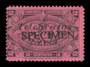 GUATEMALA 1897. SCOTT # 64. SPECIMEN STAMP OVERPRINTED TELEGRAPH. UNUSED