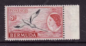 Bermuda-Sc #153-unused NH-8p red & blk-QEII-Tropic Bird-1955-