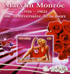 Madagascar 2012 Marilyn Monroe s/s Perforated mnh.vf