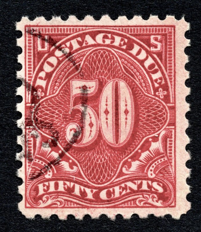 US 1914 50¢ Postage Due Stamp #J58 Used with Cert CV $1,750 