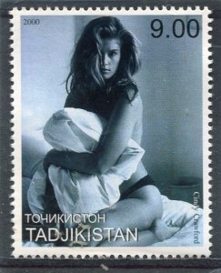 Tajikistan 2000 CINDY CRAWFORD American Model 1 stamp Perforated Mint (NH)