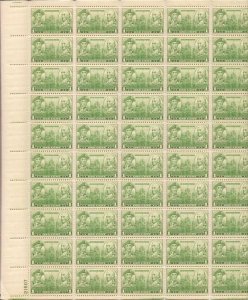 US Stamp - 1936 1c Navy, John Paul Jones - 50 Stamp Sheet - Scott #790 