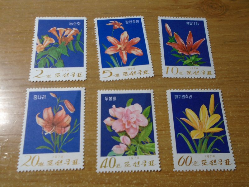 Flowers  :  Korea  #  1230-35  MNH