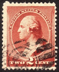 1883, US 2c, Washington, Used, Sc 210