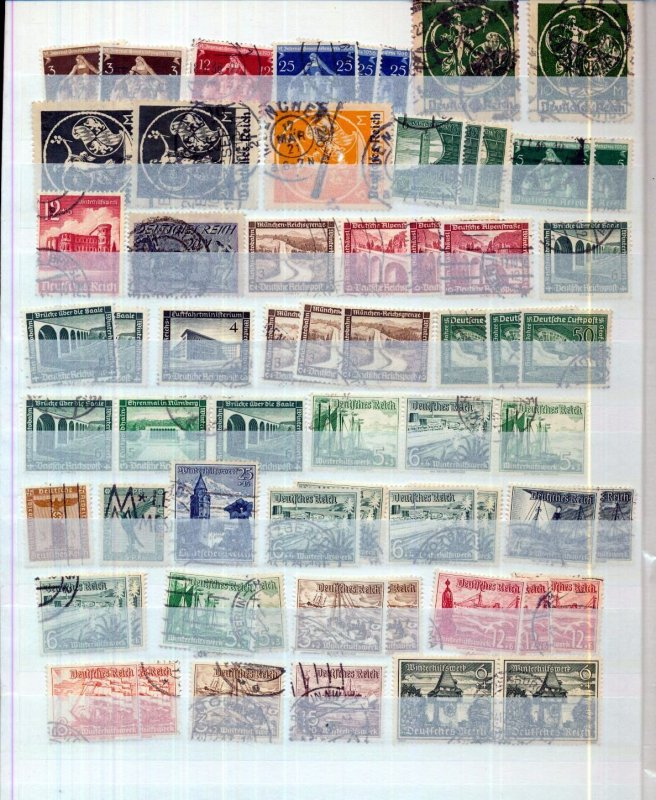 Germany Reich Mid Period Used Collection (Aprx 300 Items) RK192 