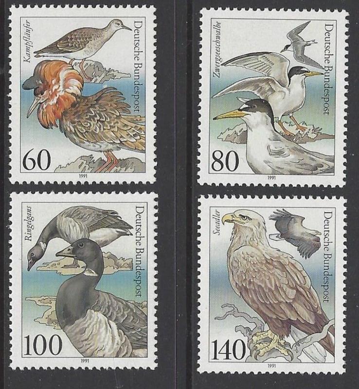 Germany 1991 Sea Birds VF MNH (1649-52)