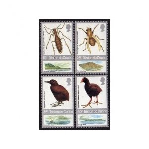 Tristan da Cunha 404-407, MNH. Mi 417-420. Flightless Species, Habitats, 1987.