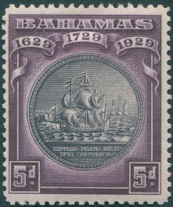 Bahamas 1930 5d black & deep purple SG128 unused