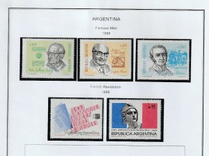 ARGENTINA 1983/88 Sheets Art  M&U Collection on Pages (Aprx 100+ Items) Goy3299 