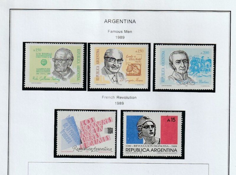 ARGENTINA 1983/88 Sheets Art  M&U Collection on Pages (Aprx 100+ Items) Goy3299 