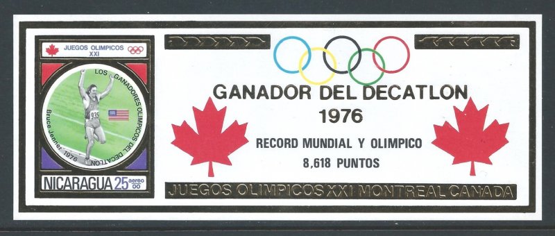 Nicaragua Michel #BL96 NH Montreal Olympics - Bruce Jenner SS