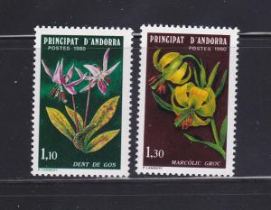 Andorra French 281-282 Set MNH Flowers