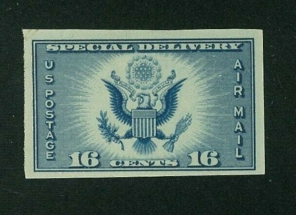 US 1935 16c dark blue Air Post Special Delivery Imperf, Scott 771, Value = $2.50