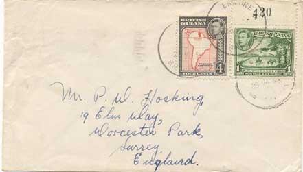 British Guiana 1953 Postal History