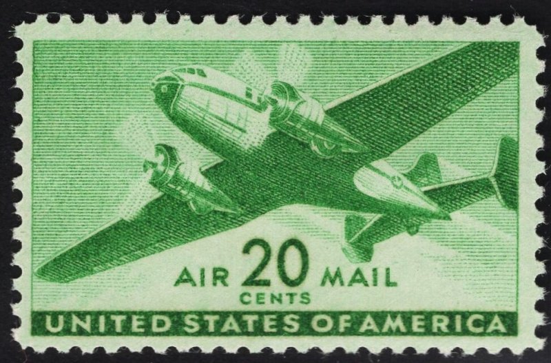 US# C29 20c Bright Green Transport Plane MINT NH SCV $2.10