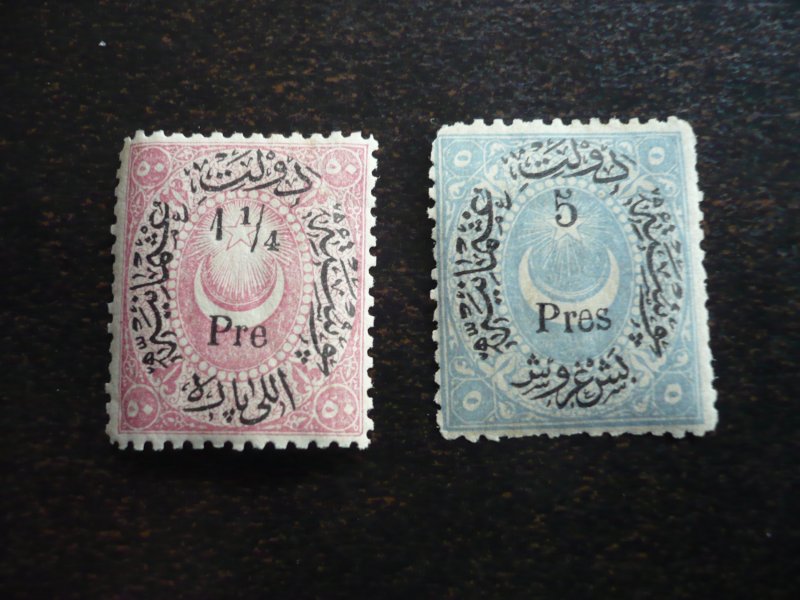 Stamps - Turkey - Scott# 48,52 - Mint Hinged Part Set of 2 Stamps