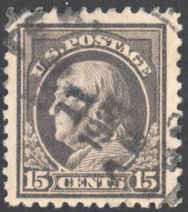 SC#514 15¢ Franklin Single (1917) Used