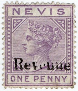 (I.B) Nevis (St Kitts) Revenue : Duty Stamp 1d (1880)
