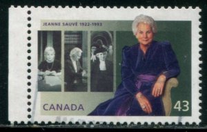 1509 Canada 43c Jeanne Sauve, used