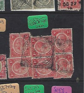 NYASALAND  (P2109BB) KGV 1D  PIECE WITH 6 COPIES DEDZA CDS  VFU