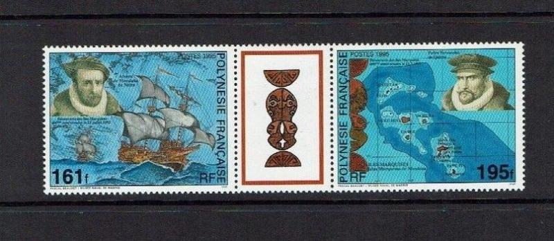 France Polynesia: 1995 400th Anniversary Discovery of Marquese Is, MNH set 