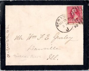 United States New York New York [Sta.] J 1892 J in oval duplex  1870-1946  2c...