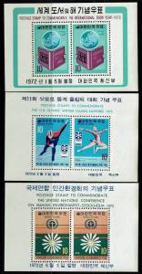 Korea SC# 808a, 811a and 825a, Mint Never Hinged -  Lot 031917