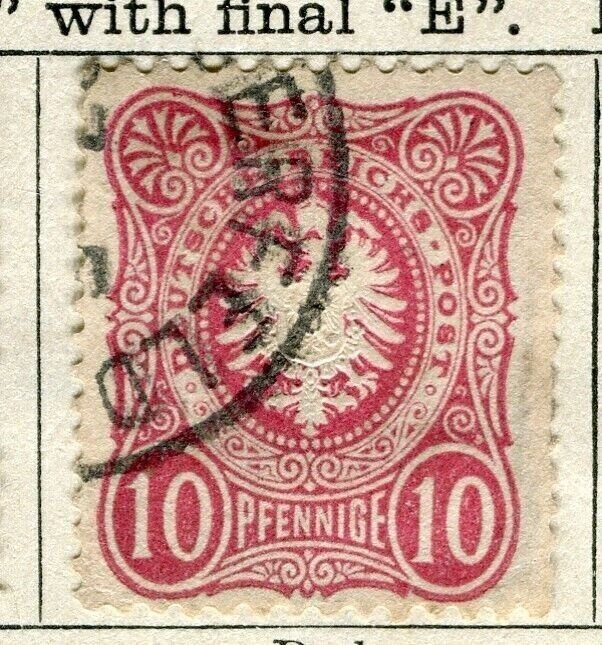 GERMANY; 1875 early classic ' Pfennige ' issue used 10pf. value