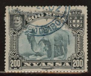 Nyassa Scott 37 Used African Animal Camel stamp from 1901 set