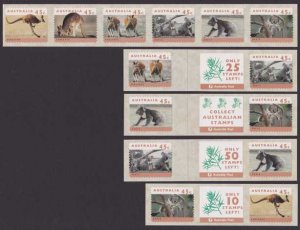 Australia sc# 1288-1293 MNH VF 14 Stamps - Kangaroos and Koalas