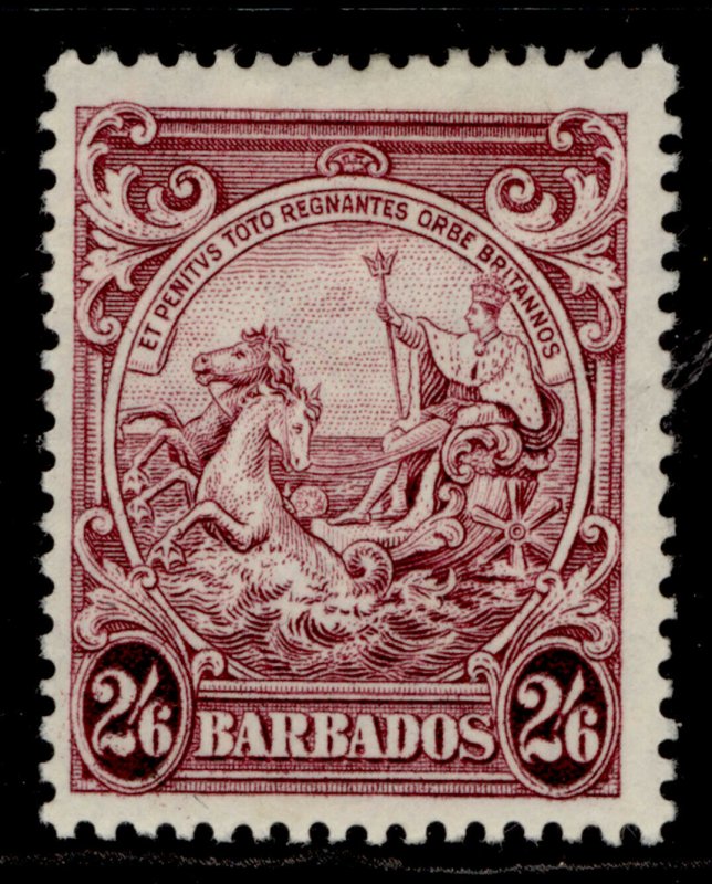 BARBADOS GVI SG256, 2s 6d purple, M MINT. Cat £12.