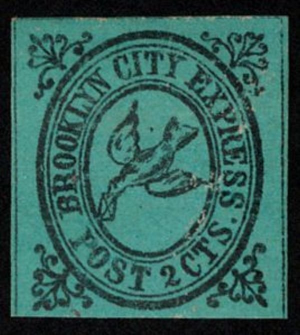 US #LOCAL 28L2 VF mint no gum, Brooklyn City Express, fresh stamp!