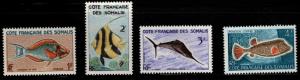 Somali Coast Scott 275-278 MH* Fish stamps