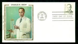 DR. CHARLES R. DREW 1981 FDC COLORANO SILK CACHET