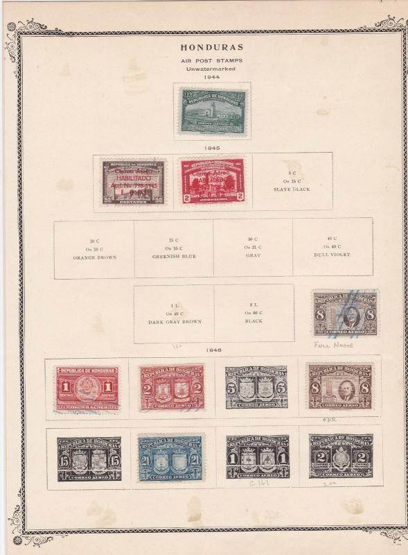 honduras stamps page ref 17157