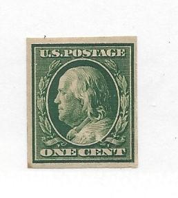 United States, 383, 1c Franklin Dark Green VF Single, **MNH**