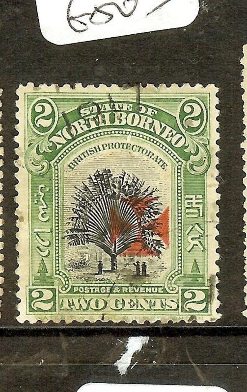 NORTH BORNEO (P0601B) RED  CROSS  2C TREE   SG203   VFU