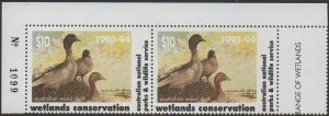 Australia Cinderella Ducks 1993 $10 Wood Duck pair MNH