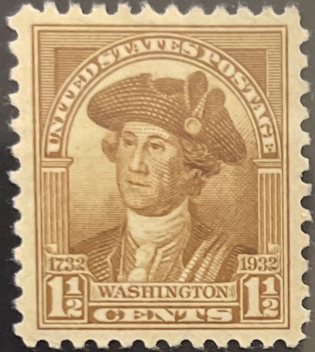 Scott #706 1932 1½¢ Washington Bicentennial unused hinged