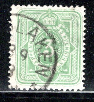 Germany Reich Scott # 37, used, variation color, experts h/s, Mi 39 Ic