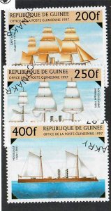 Guinea; Scott 1396, 1397, 1400; 1997; Used; Ships