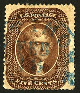 U.S. #30a USED BLUE CANCEL