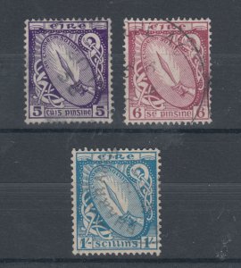 Ireland Sc 72, 73, 76 used 1922-1923 Sword of Light definitives, 3 from set F-VF