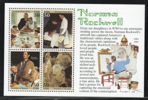 ALLY'S STAMPS US Scott #2840 $2.00 Norman Rockwell Souvenir Sheet MNH [W-40a]