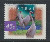 Australia SG 1689d  perf 12½ x 13   Used -  Birds brolga