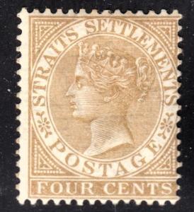 Malaya Straits Settlements Scott 44  wtmk CA  F+  mint OG HR.