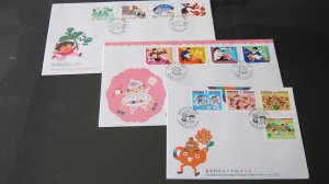 Taiwan Stamp 3 children's Folk FDC