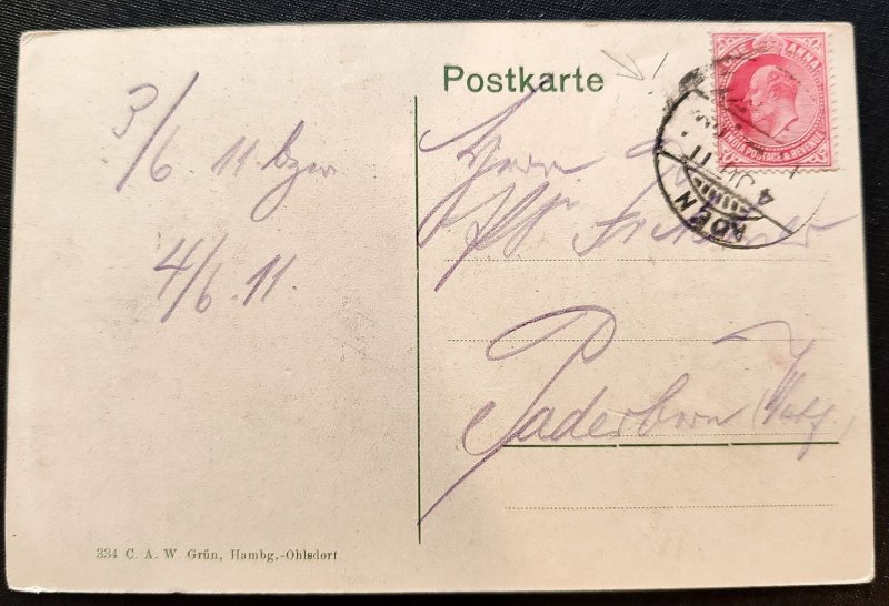 Yemen (1906) Old postcard of the Aden Civil Hospital.