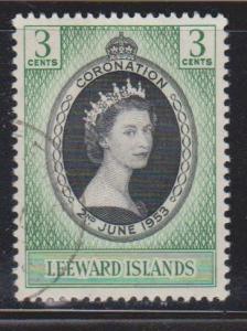 LEEWARD ISLANDS Scott # 132 Used - QE II Coronation