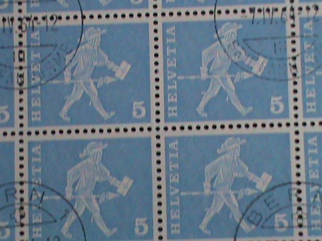 SWITZERLAND STAMP-1965 SC# 382e  MESSENGER FRIBOURG CTO FULL SHEET OF 50 VF